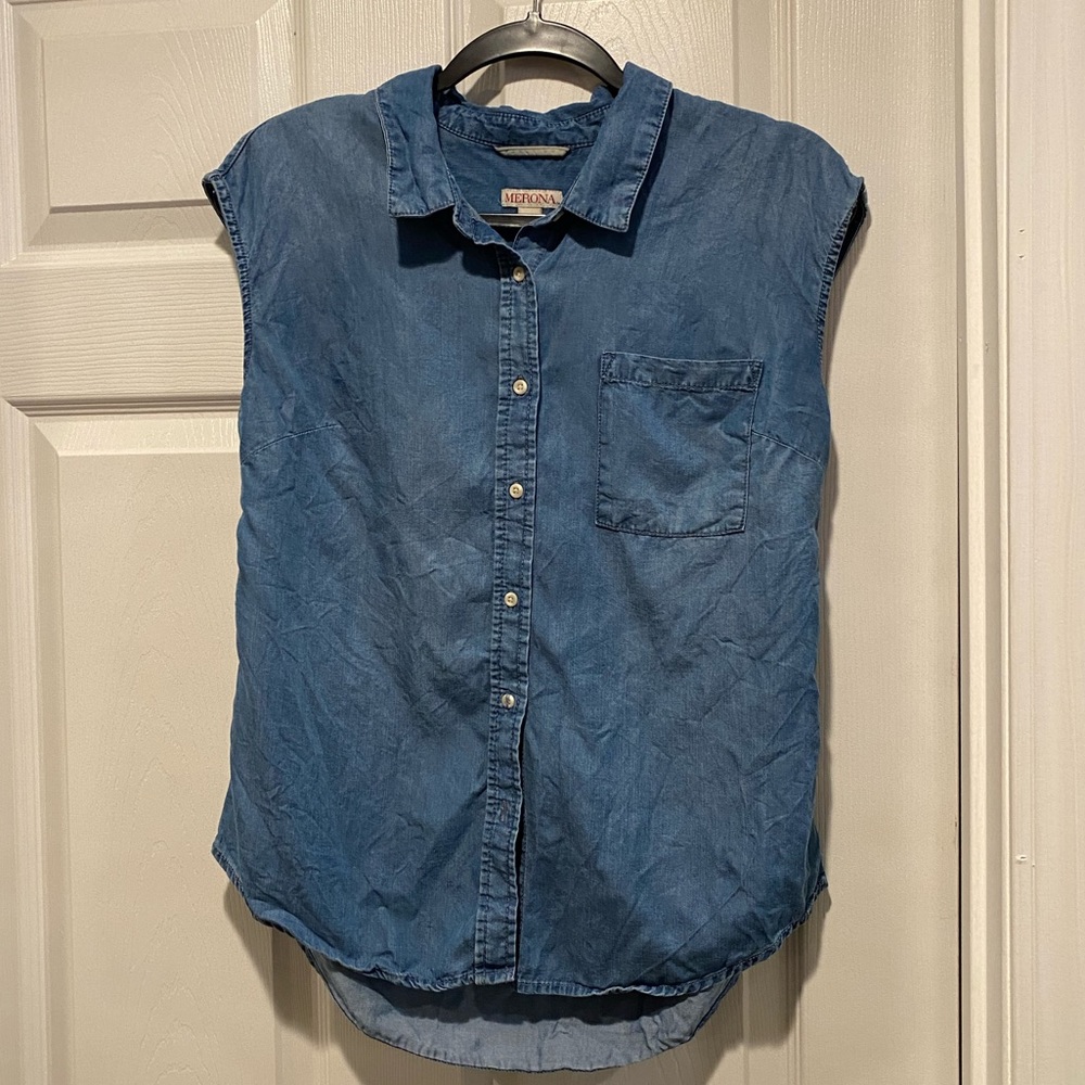 Merona Chambray top - Picture 4 of 5